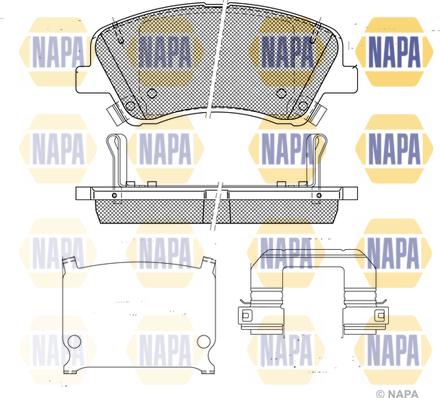 NAPA NBP1891 - Kit de plaquettes de frein, frein à disque cwaw.fr