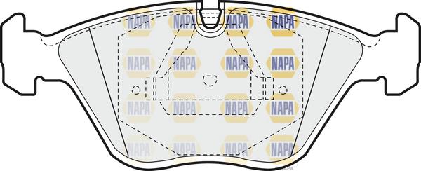 NAPA NBP1850 - Kit de plaquettes de frein, frein à disque cwaw.fr