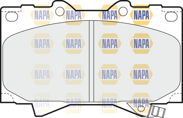 NAPA NBP1863 - Kit de plaquettes de frein, frein à disque cwaw.fr