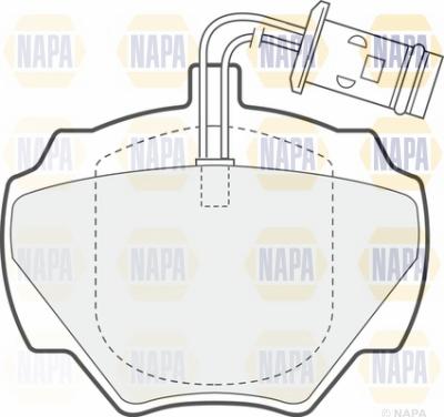 NAPA NBP1802 - Kit de plaquettes de frein, frein à disque cwaw.fr