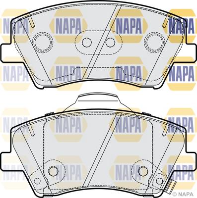 NAPA NBP1888 - Kit de plaquettes de frein, frein à disque cwaw.fr