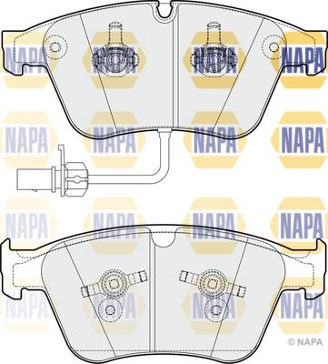 NAPA NBP1887 - Kit de plaquettes de frein, frein à disque cwaw.fr