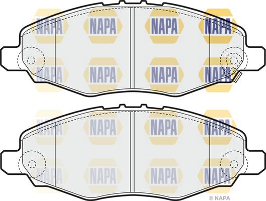 NAPA NBP1834 - Kit de plaquettes de frein, frein à disque cwaw.fr