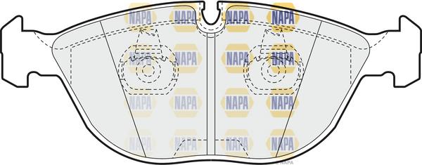 NAPA NBP1822 - Kit de plaquettes de frein, frein à disque cwaw.fr