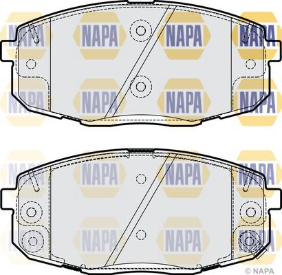 NAPA NBP1876 - Kit de plaquettes de frein, frein à disque cwaw.fr