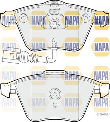 NAPA NBP1873 - Kit de plaquettes de frein, frein à disque cwaw.fr