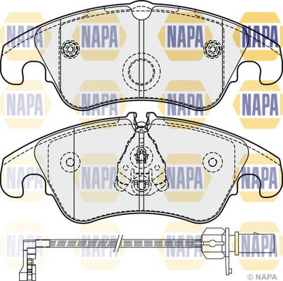 NAPA NBP1399 - Kit de plaquettes de frein, frein à disque cwaw.fr