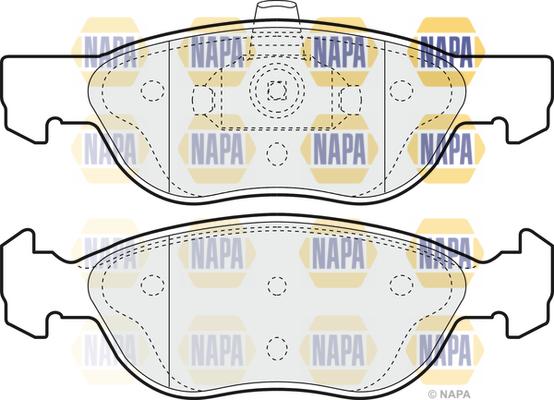 NAPA NBP1392 - Kit de plaquettes de frein, frein à disque cwaw.fr