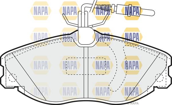 NAPA NBP1348 - Kit de plaquettes de frein, frein à disque cwaw.fr