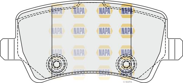 NAPA NBP1347 - Kit de plaquettes de frein, frein à disque cwaw.fr