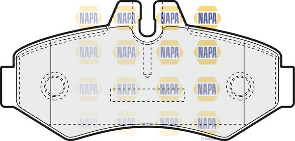 NAPA NBP1366 - Kit de plaquettes de frein, frein à disque cwaw.fr