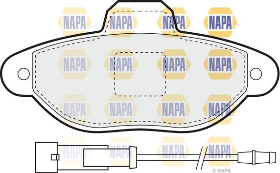 NAPA NBP1363 - Kit de plaquettes de frein, frein à disque cwaw.fr