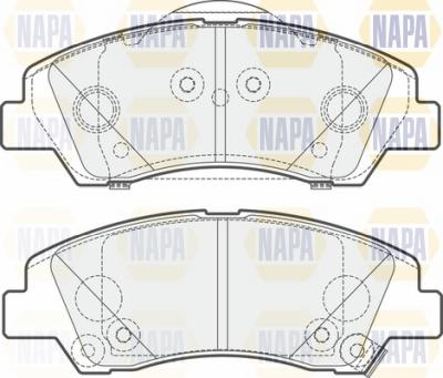 NAPA NBP1301 - Kit de plaquettes de frein, frein à disque cwaw.fr