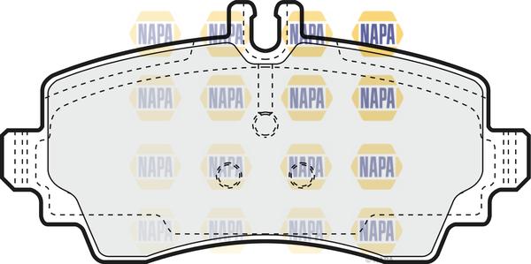 NAPA NBP1302 - Kit de plaquettes de frein, frein à disque cwaw.fr