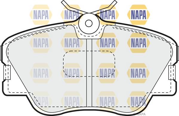 NAPA NBP1307 - Kit de plaquettes de frein, frein à disque cwaw.fr