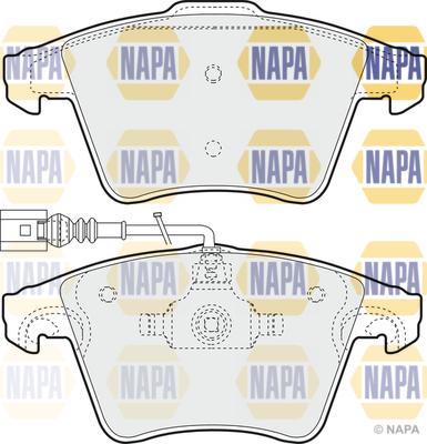 NAPA NBP1312 - Kit de plaquettes de frein, frein à disque cwaw.fr