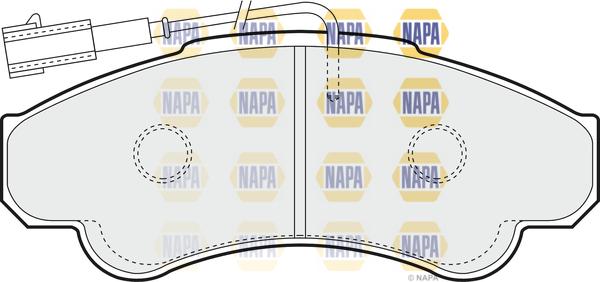 NAPA NBP1317 - Kit de plaquettes de frein, frein à disque cwaw.fr