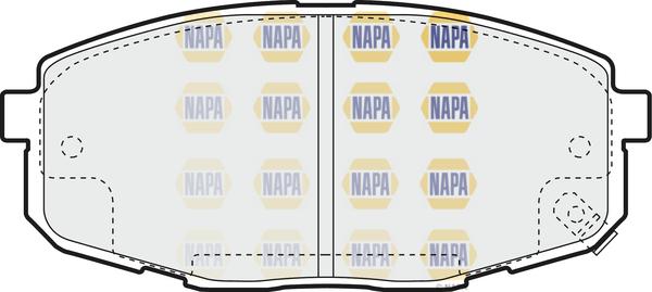 NAPA NBP1384 - Kit de plaquettes de frein, frein à disque cwaw.fr