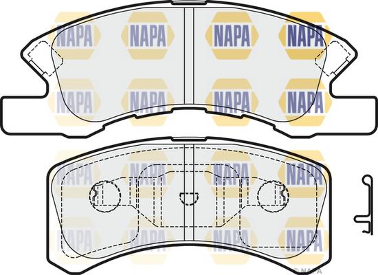 NAPA NBP1381 - Kit de plaquettes de frein, frein à disque cwaw.fr