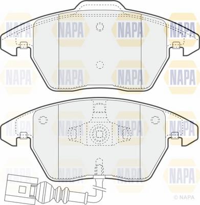 NAPA NBP1387 - Kit de plaquettes de frein, frein à disque cwaw.fr