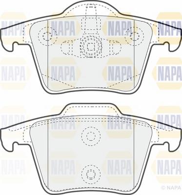 NAPA NBP1334 - Kit de plaquettes de frein, frein à disque cwaw.fr