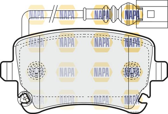 NAPA NBP1321 - Kit de plaquettes de frein, frein à disque cwaw.fr