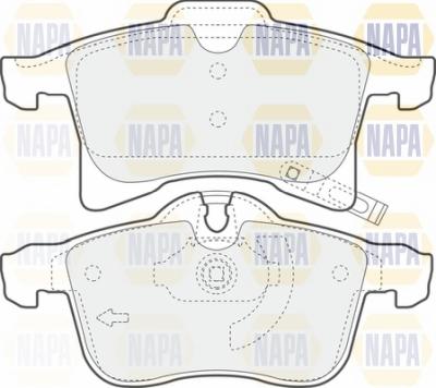 NAPA NBP1327 - Kit de plaquettes de frein, frein à disque cwaw.fr