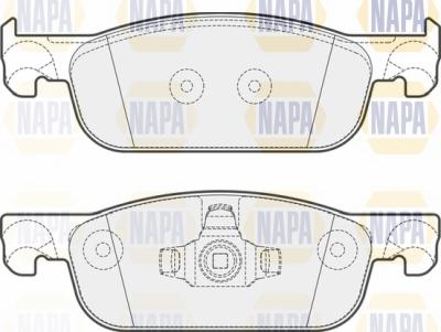 NAPA NBP1374 - Kit de plaquettes de frein, frein à disque cwaw.fr