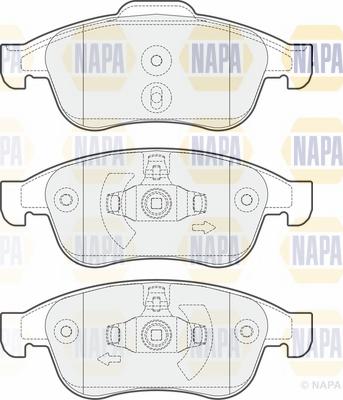 NAPA NBP1376 - Kit de plaquettes de frein, frein à disque cwaw.fr