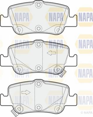 NAPA NBP1296 - Kit de plaquettes de frein, frein à disque cwaw.fr