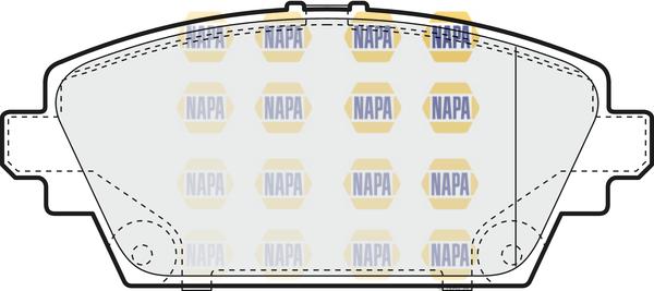 NAPA NBP1290 - Kit de plaquettes de frein, frein à disque cwaw.fr