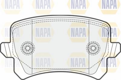 NAPA NBP1293 - Kit de plaquettes de frein, frein à disque cwaw.fr