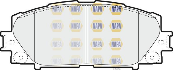 NAPA NBP1244 - Kit de plaquettes de frein, frein à disque cwaw.fr