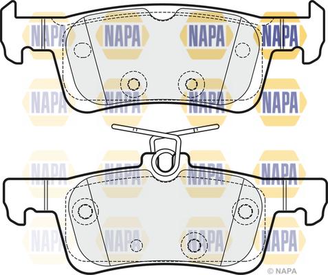 NAPA NBP1241 - Kit de plaquettes de frein, frein à disque cwaw.fr