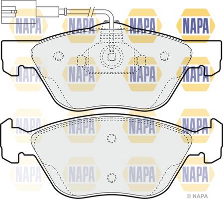 NAPA NBP1247 - Kit de plaquettes de frein, frein à disque cwaw.fr