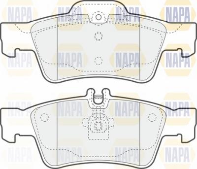 NAPA NBP1257 - Kit de plaquettes de frein, frein à disque cwaw.fr