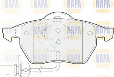 NAPA NBP1265 - Kit de plaquettes de frein, frein à disque cwaw.fr