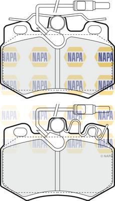 NAPA NBP1263 - Kit de plaquettes de frein, frein à disque cwaw.fr