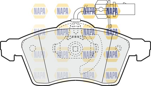 NAPA NBP1219 - Kit de plaquettes de frein, frein à disque cwaw.fr