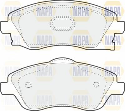 NAPA NBP1215 - Kit de plaquettes de frein, frein à disque cwaw.fr