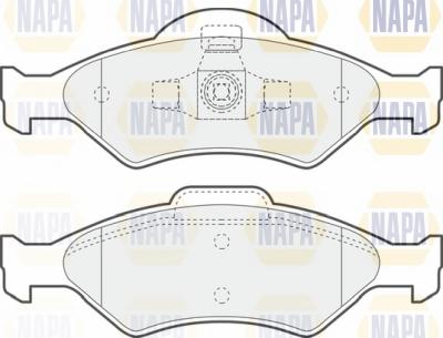 NAPA NBP1218 - Kit de plaquettes de frein, frein à disque cwaw.fr