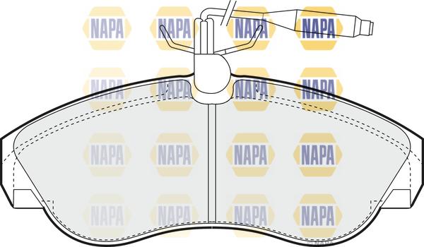 NAPA NBP1289 - Kit de plaquettes de frein, frein à disque cwaw.fr