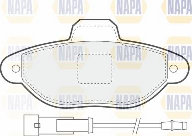 NAPA NBP1281 - Kit de plaquettes de frein, frein à disque cwaw.fr