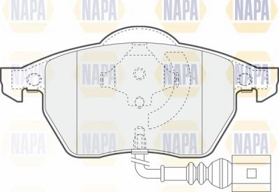 NAPA NBP1282 - Kit de plaquettes de frein, frein à disque cwaw.fr