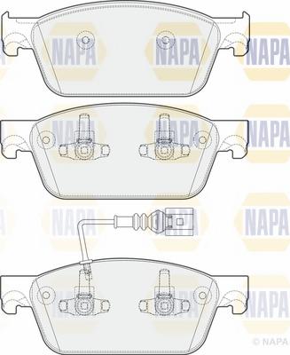 NAPA NBP1287 - Kit de plaquettes de frein, frein à disque cwaw.fr