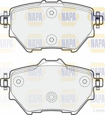 NAPA NBP1233 - Kit de plaquettes de frein, frein à disque cwaw.fr