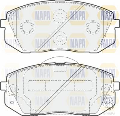 NAPA NBP1232 - Kit de plaquettes de frein, frein à disque cwaw.fr