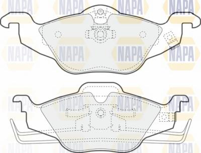 NAPA NBP1229 - Kit de plaquettes de frein, frein à disque cwaw.fr