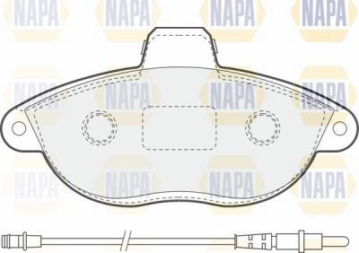 NAPA NBP1274 - Kit de plaquettes de frein, frein à disque cwaw.fr