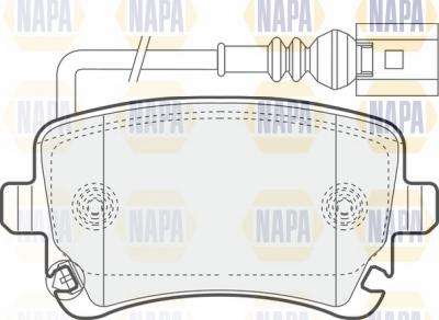 NAPA NBP1272 - Kit de plaquettes de frein, frein à disque cwaw.fr